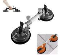 Floor Gap Fixer Tool Suction Cup Heavy Duty Aluminum Vacuum Glass Puller,Floor Gap Repair Kit with Suction Cup Tool and Rubber Mallet for Floating Wood Floors (Black)