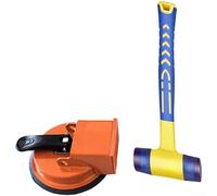 Floor Gap Repair Tool with Strong Suction Cup and Integrated Hammer for Laminate Flooring Installation | Heavy Duty Iron Lever Kit to Fix Wooden Floor Gaps(2pcs set)