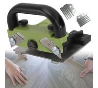 Floor Glue Seam Knife, Laminate Floor Cutter, Aluminum Alloy PVC Plastic Pull Hand Flooring Trimming Tool, with 10pcs Blades, Seamless Push Knife, Plastic Welding Kit, Sturdy & Durable, for Home