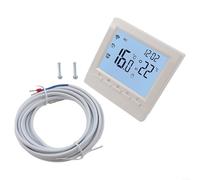 Floor Heating and Room Temperature Digital Thermostat with LCD Screen, Programmable Weekly Schedule, Voice Control Function and Child Lock Protection (Electric Floor Heating 16A)