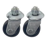 Floor Jack Casters for 4 Ton Floor Jack, Cast Iron Caster Wheels, Quality Replacement Parts, Pack of 2 (16mm Stem)