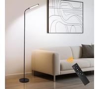 Floor Lamp, 12W 1500LM Floor Lamps for Living Room, 3 Colors - 5 Brightness Levels Lamps for Living Room, 63" 160CM Dimming Standing Lamp for Reading and Working(with Remote Control - UK Plug)