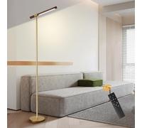 Floor Lamp, 15W 1500LM LED Floor Lamps for Living Room, All-Metal 3 Color & 5 Brightness Levels Dimmable Lamps for Living Room, Standing Lamp for Reading Working(with Remote Control - UK Plug)