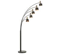 Beliani 5 Light Metal Floor Lamp Black Anbesa