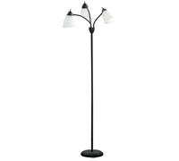 Floor Lamp Arc 3-Arm Adjustable Steel 155cm Black 360° Flexible Shades Home Lamp [EEK: Unbranded]