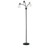 Floor Lamp Arc 3-Arm Adjustable Steel 155cm Black 360° Flexible Shades Home Lamp [EEK: Unbranded]
