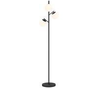 Floor Lamp Black Metal 169cm Tall 3 Glass Globes E27 Modern LivingRoom LED Home