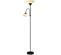 Floor Lamp Black Metal Mother-Child Uplighter with Flexible Gooseneck 179.5cm UK