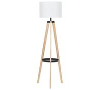 Beliani Floor Lamp Bluff Pine Wood White