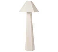 Beliani Floor Lamp DEMBI Faux Linen Light Beige