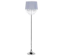 Beliani Floor Lamp Evans Metal Light Grey, Silver