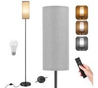 Floor Lamp for Living Room, 67.5" Modern Standing Lamp with Linen Lampshade, Magnetic Remote Control and Foot Switch, Stepless Dimmable Colors Temperature & Brightness (12W Bulb Included)
