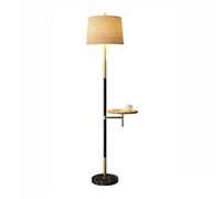 Floor Lamp for Living Room Floor Light Modern Floor Lamp with Wood Shelves And USB Wireless Charging Floor Light Marble Standing Lamp for Living Room Bedroom Standing Lamp Standing Light (Color : Dim