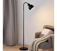 Floor Lamp for Living Room Metal Standing Lamp with Adjustable Gooseneck Modern Black Floor Lamps with Heavy Metal Base Sofa Reading Pole Lamp for Home Decor Bedroom E27 Base