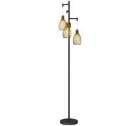 Floor Lamp Industrial 3-Light Black Steel 170.5cm Tall 30x30cm Base Dimmable LED