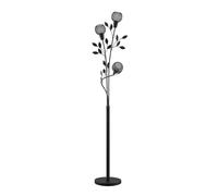 Lindby Kanye Florentine floor lamp, 160 cm, black, 3-bulb.