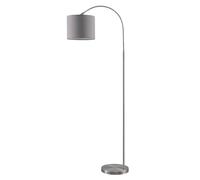 Floor Lamp 'Keriba' (Modern) in Silver Made of Metal for e.g. Living Room & Dining Room (1 Light Source, E27) from Lindby | Standard Lamp, Arc Lamps