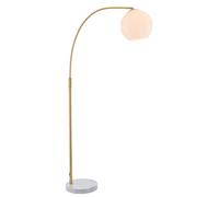 Floor Lamp Light Satin Brass & Opal Glass 40W E27 Complete Standing Lamp