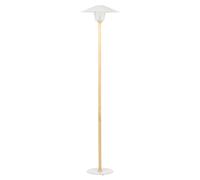 Beliani Floor Lamp Moppy Oak Wood White, Brown