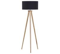Beliani Industrial Floor Lamp Nitra Wood Black