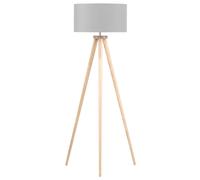 Beliani Industrial Floor Lamp Nitra Wood Grey