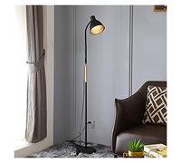 Floor Lamp Popular Modern Nordic Style Home Decor Standing lamp European Contemporary Floor Lamp Indoor LED Floor Light Room Decoration (Lampshade Color : Black)