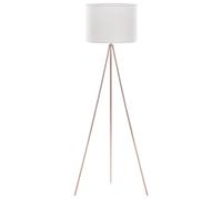 Beliani Tripod Floor Lamp White With Copper Vistula