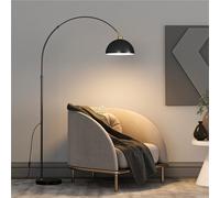 floor lamp with table Arc Floor Lamps, Modern Tall Standing Lamp, Stepless Dimmable Black Floor Lamp with Adjustable Shade, Over Couch Arched Reading Lamp for Bedroom, Of