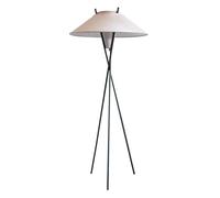 floor lamp with table Tripod Floor Lamp Black, Mid Century Modern Standing Lamps with Fabric Lampshade, Bulb Included, Farmhouse Tall Lamps Vintage Floor Lamp for Living