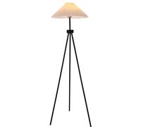 floor lamp with table Tripod Floor Lamp, Mid Century Modern Standing Lamps with Fabric Lampshade, 3 Color Temperatures, Farmhouse Tall Lamps Vintage Floor Lamp for Living
