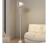 Floor Lamps for Living Room with 3 Color Temperature LED Bulb Mid Century Modern Tall Standing Lamp Acrylic Shade, Foot Switch Green Iron Floor Lamp for Bedroom Office Farmhouse