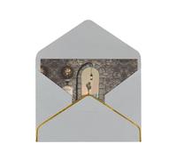 Floor Landscape Mushroom Lantern Blank Cards With Envelopes,Greetings Single Cards With Envelopes,Send To A Close Friend