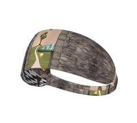 Floor Landscape Mushroom Lantern Elastic Exercise Headband for Women & Men