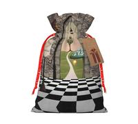 Floor Landscape Mushroom Lantern Hemp Bundle Gift Bag,Christmas Bags Holiday Wrapping Bag For Christmas Party