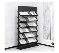 Floor Large Capacity Tile Sample Display Rack，Retail Stores Sturdy Display Rack Holder for Building Material Sample Storage/Floor Stones & Cabinet Sheet Materials(Black,L-47cm(18.5inch))