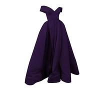 Floor Length Cocktail Women's Chiffon Style Temperament Retro Summer Cocktail Low Neck V-Neck Wedding Fit Plain Wedding Dresses Women, darkblue, XL