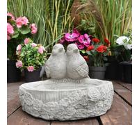 Floor Level Stone Birdbath / Bird Feeder
