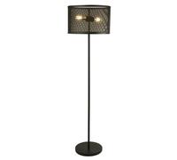 Searchlight Fishnet 2 Light Floor Lamp Matt Black