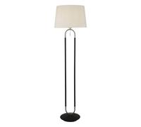 Searchlight 41432SS Jazz Floor Light, black/satin silver