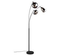 Floor Light Black Lumina 3 Matt Chrome Plated Glass Trio 417000332