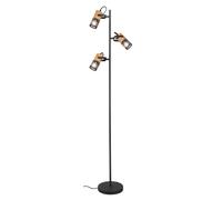 Floor Light Black Tosh 3 Matt & Natural Wood Trio 404300332