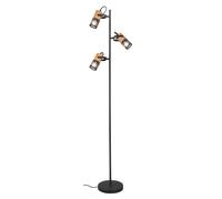 Floor Light Black Tosh 3 Matt & Natural Wood Trio 404300332