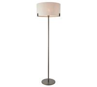 Floor Light Bronze Hayfield Natural Linen Endon 72634