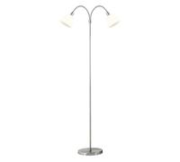 Floor Light Silver Ray Double Lamp Adjustable Spot Heads Chrome Glass Nordlux