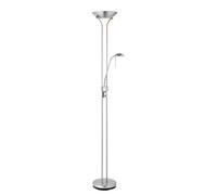Floor Light Silver Rome Satin Chrome LED Compatible Endon ROME-SC