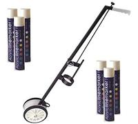 Floor Line Marker Spray Paint & 1x 2 Wheel Line Marker Spray Paint Applicator.For Schools, Sports Surfaces, Industrial marking,Safety Marking (6x White & x1 2Wheel)