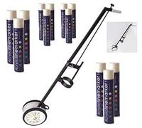 Floor Line Marker Spray Paint & 1x 2 Wheel Line Marker Spray Paint Applicator.For Schools, Sports Surfaces, Industrial marking,Safety Marking (12x White & x1 2Wheel)