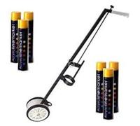 Floor Line Marker Spray Paint & 1x 2 Wheel Line Marker Spray Paint Applicator.For Schools, Sports Surfaces, Industrial marking,Safety Marking (6x Yellow & x1 2Wheel)