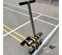 Floor Line Striper - Wear-Resistant Wheels Tape Marking Machine with Adjustable Spacing and Circle Kit for Parking Lots and Warehouses