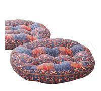 Floor Linen Tufted Thick Pad Cushion For Yoga Chair Seat Cushions Meditation Floor Round Ethnic Style Pillow for Seating for Yoga & Mindfulness(Type29)